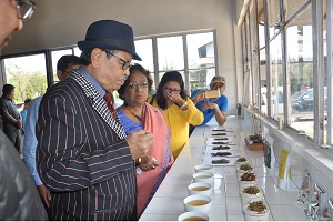 The Governor of Arunachal Pradesh Shri JP Rajkhowa along with  the First Lady of the State, Smt Rita Rajkhowa  visited the Tea Garden at Oyan in, Pasighat in  East Siang District on 3rd March 2016.